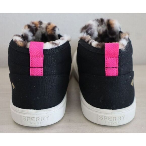 Sperry SCK166481 Girl's Sz 5M Black Salty Cozy Mid Ankle Fur Boots - Picture 3 of 11